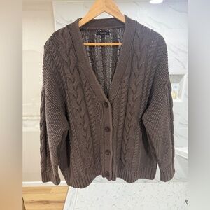 Quince Women's Brown Cardigan